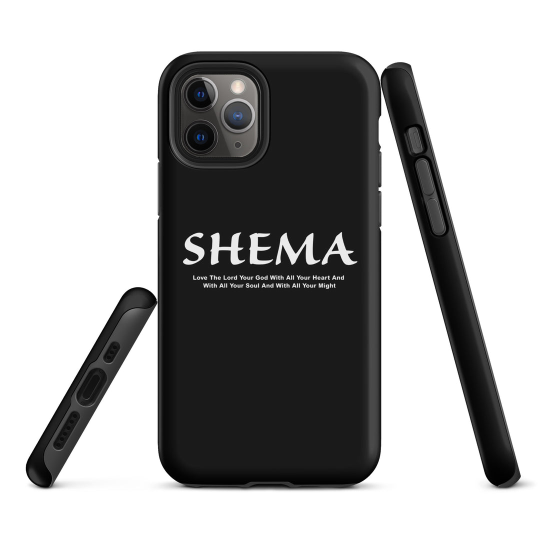 Christian Phone Case Shema Love The Lord Black  for iPhone® iPhone® Phone Cases   