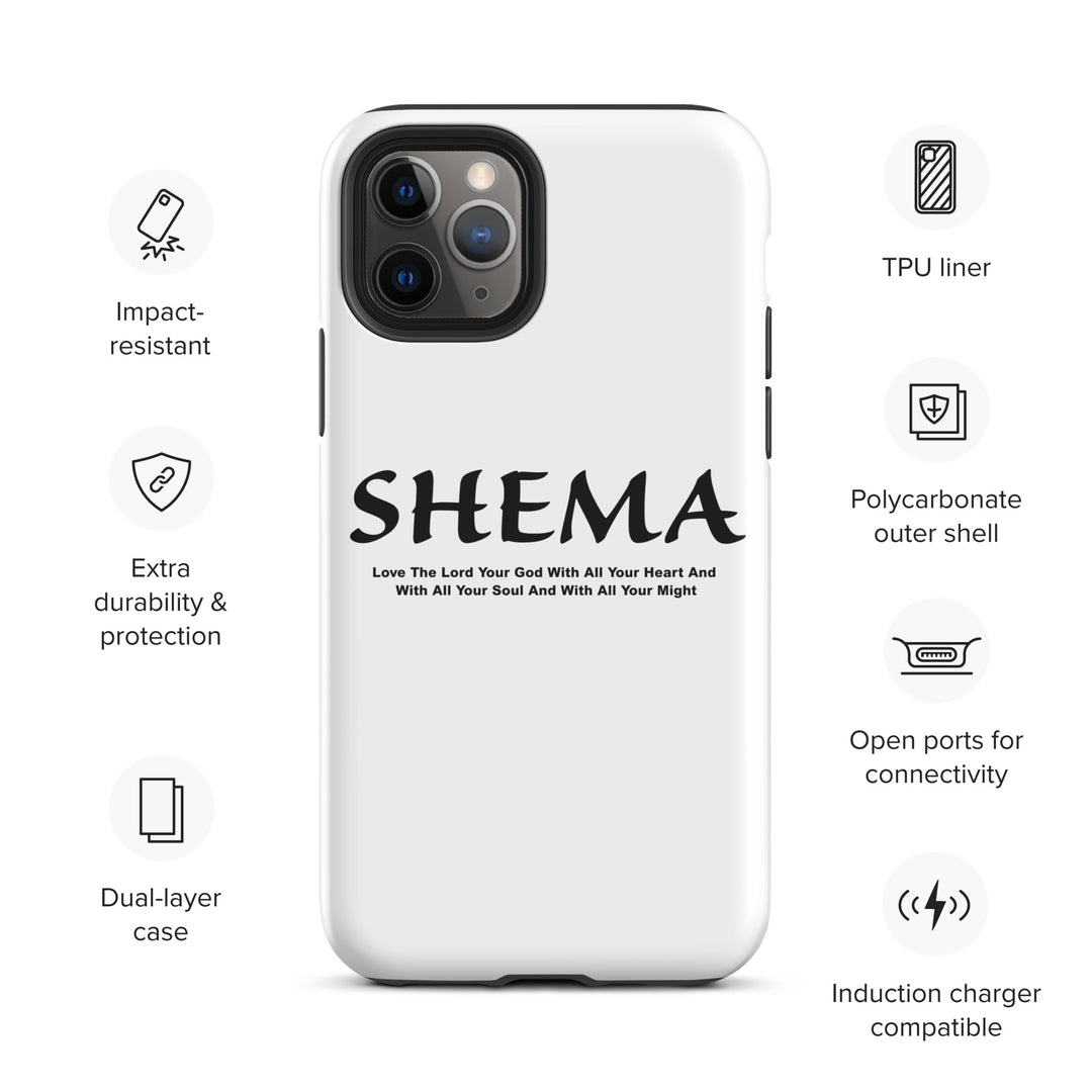 Christian Phone Case Shema Love The Lord White for iPhone® iPhone® Phone Cases   