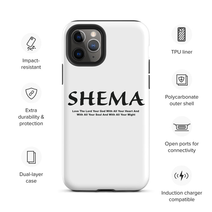 Christian Phone Case Shema Love The Lord White for iPhone® iPhone® Phone Cases   