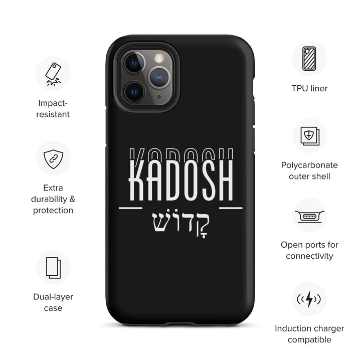 Christian Phone Case Kadosh Hebrew Black for iPhone® iPhone® Phone Cases   