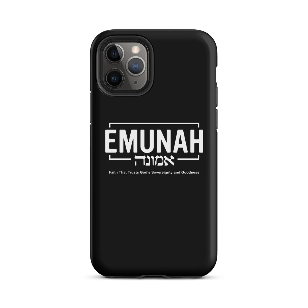 Christian Phone Case Emunah Faith That Trusts Black for iPhone® iPhone® Phone Cases Matte iPhone 11 Pro 