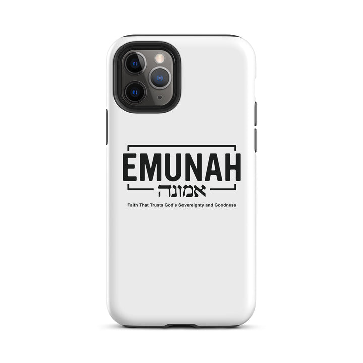 Christian Phone Case Emunah Faith That Trusts White for iPhone® iPhone® Phone Cases Matte iPhone 11 Pro 