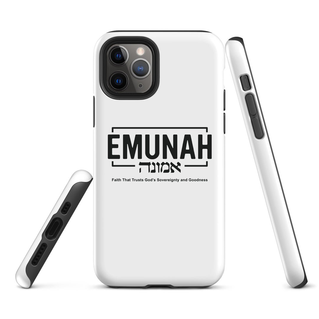 Christian Phone Case Emunah Faith That Trusts White for iPhone® iPhone® Phone Cases   