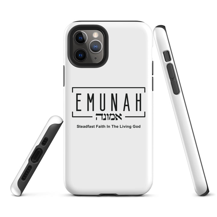 Christian Phone Case Emunah Steadfast Faith White for iPhone® iPhone® Phone Cases   