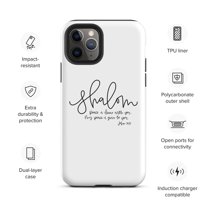 Christian Phone Case Shalom White for iPhone® iPhone® Phone Cases   