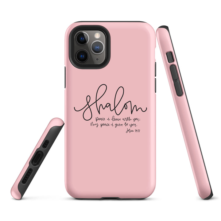 Christian Phone Case Shalom Pink for iPhone® iPhone® Phone Cases   