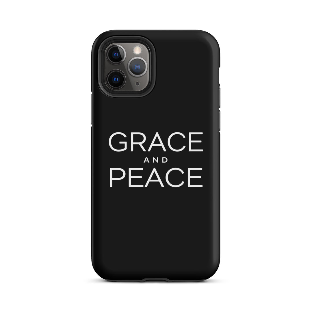 Christian Phone Case Grace and Peace Black for iPhone® iPhone® Phone Cases Matte iPhone 11 Pro 