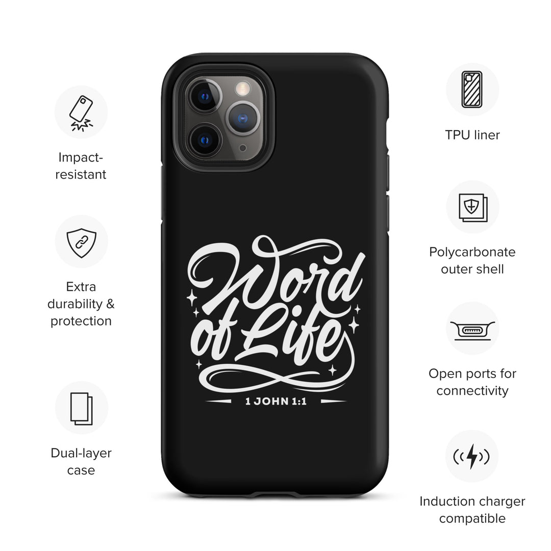 Christian Phone Case Word of Life Black for iPhone® iPhone® Phone Cases   