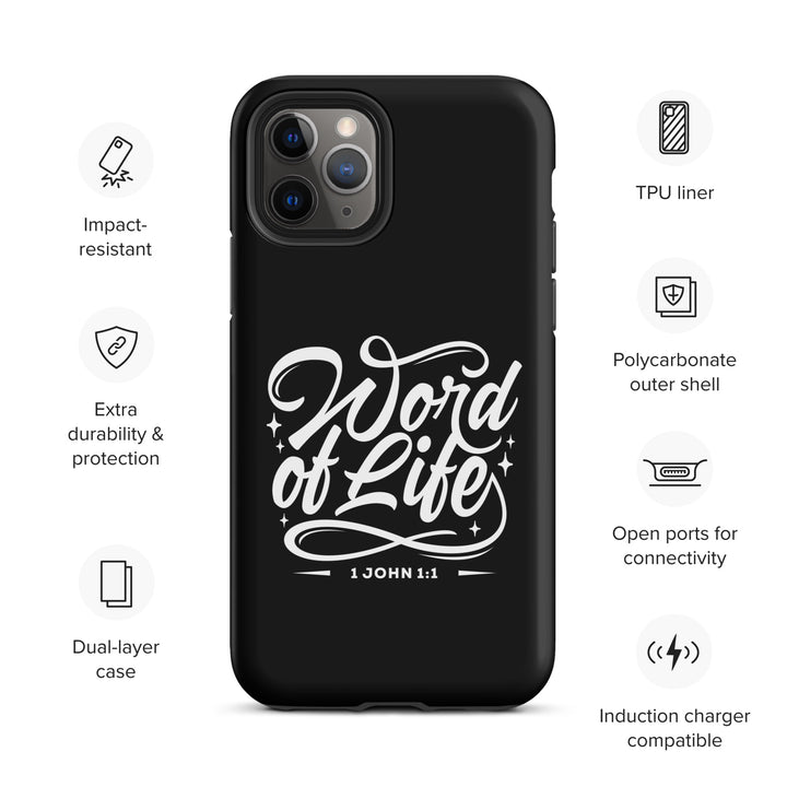 Christian Phone Case Word of Life Black for iPhone® iPhone® Phone Cases   