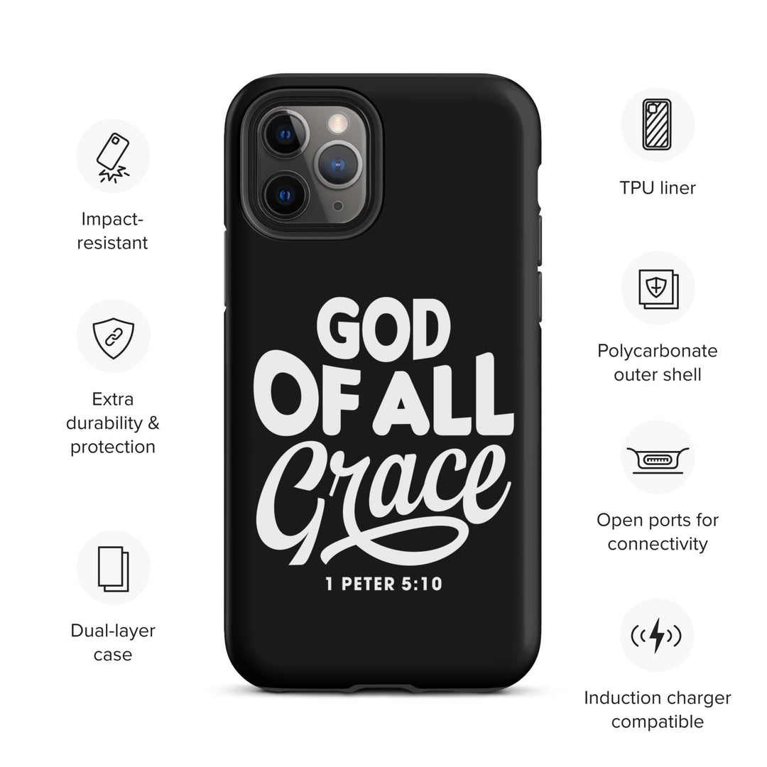 Christian Phone Case God of All Grace Black for iPhone® iPhone® Phone Cases   