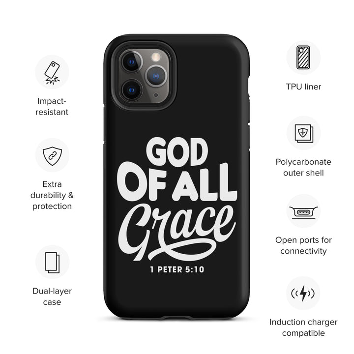 Christian Phone Case God of All Grace Black for iPhone® iPhone® Phone Cases   