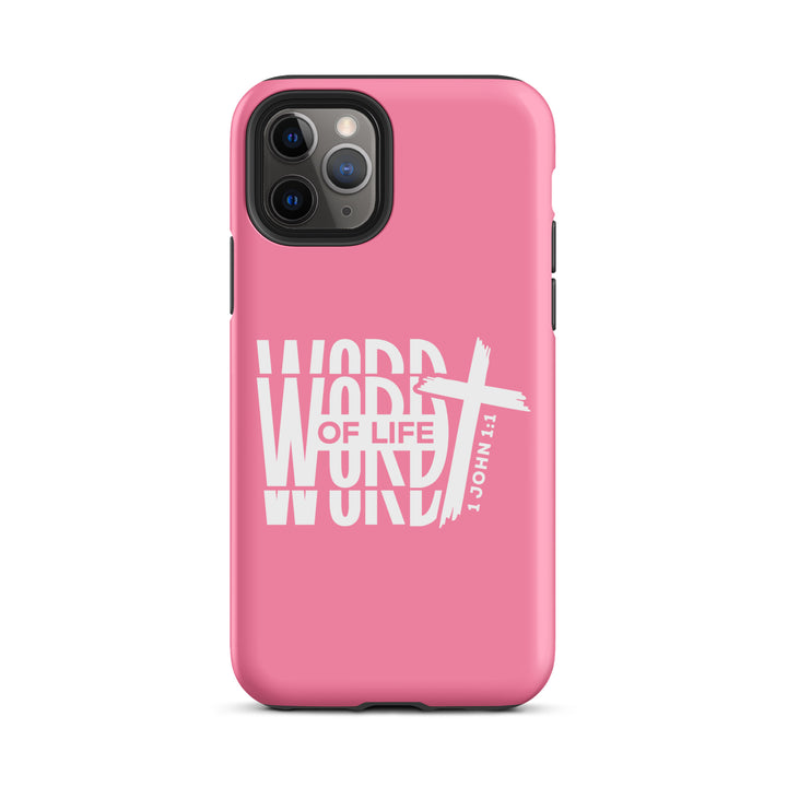 Christian Phone Case Word of Life Cross Pink for iPhone® iPhone® Phone Cases Matte iPhone 11 Pro 