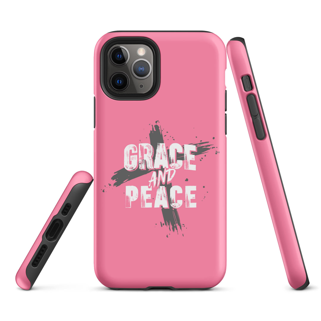 Christian Phone Case Grace and Peace Cross Pink for iPhone® iPhone® Phone Cases   