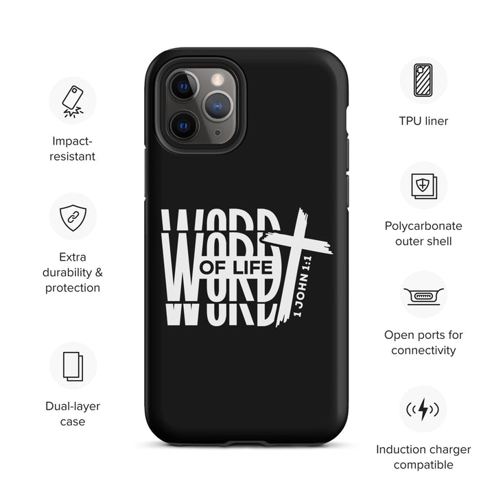 Christian Phone Case Word of Life Black for iPhone® iPhone® Phone Cases   