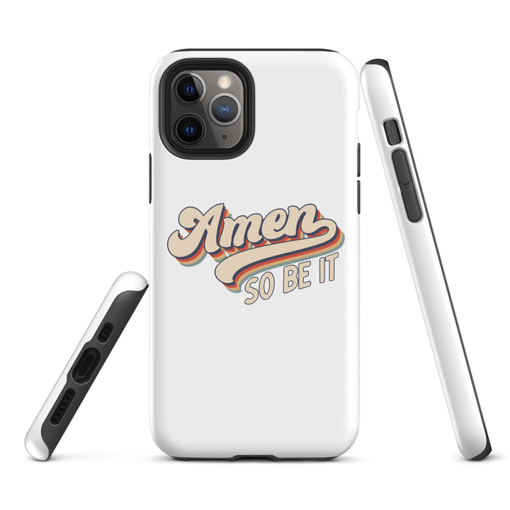 Christian Phone Case Amen So Be It White for iPhone® iPhone® Phone Cases   