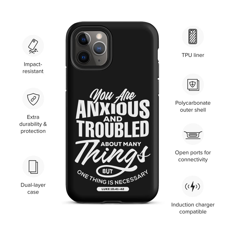 Christian Phone Case Anxious And Troubled Black for iPhone® iPhone® Phone Cases   