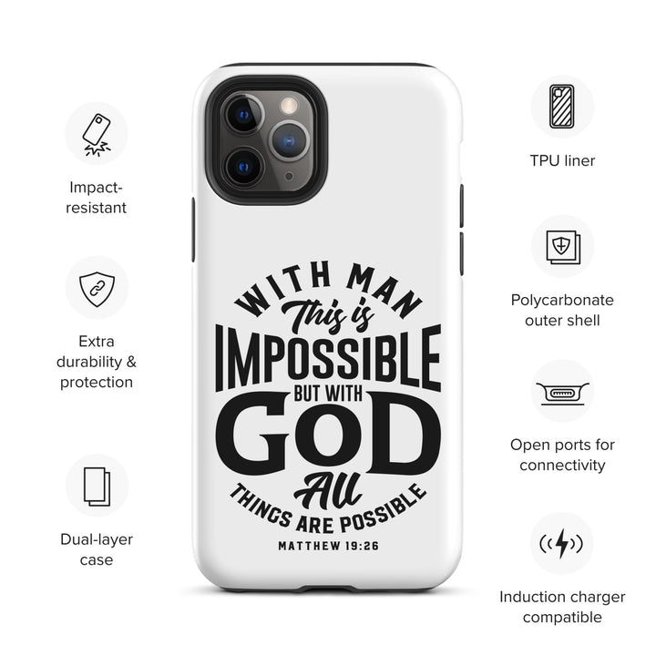 Christian Phone Case All Things Possible White for iPhone® iPhone® Phone Cases   