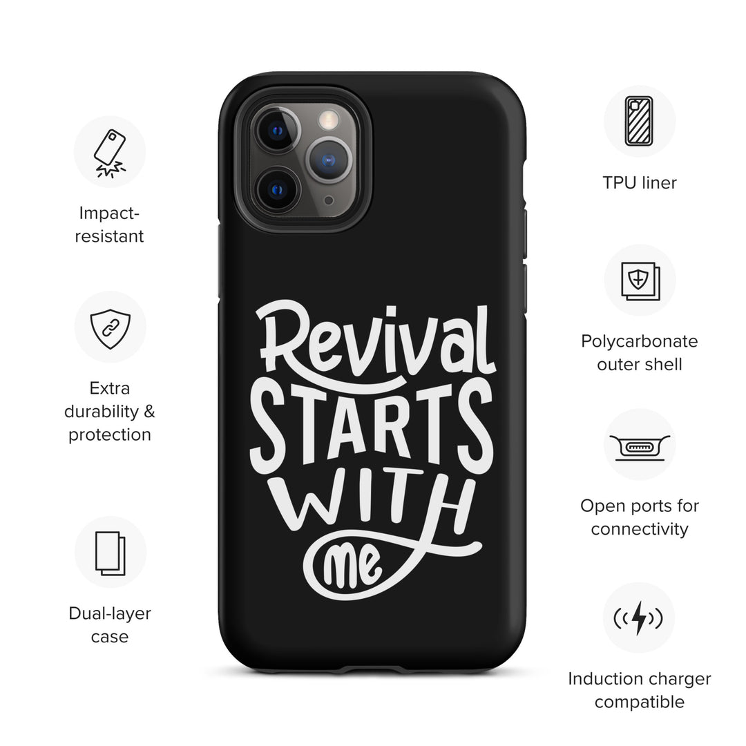 Christian Phone Case Revival Starts With Me Black for iPhone® iPhone® Phone Cases   