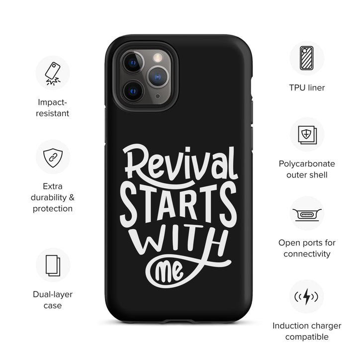 Christian Phone Case Revival Starts With Me Black for iPhone® iPhone® Phone Cases   