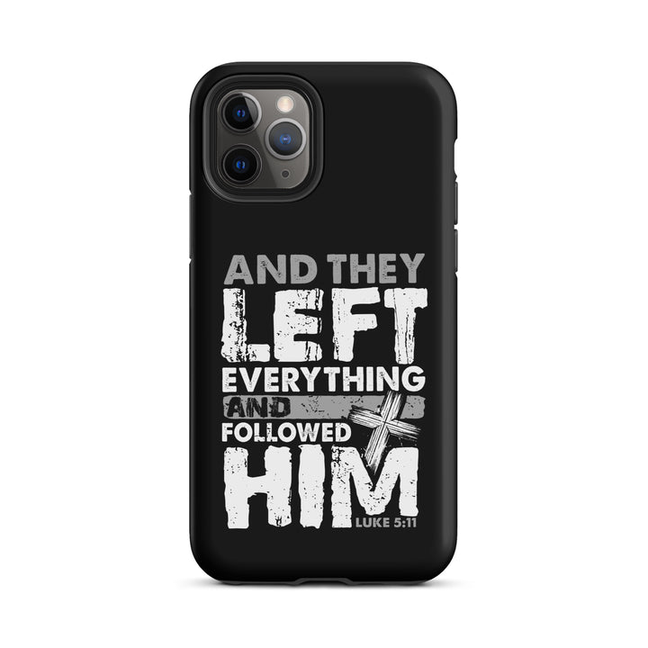 Christian Phone Case Left Everything Cross Black for iPhone® iPhone® Phone Cases Matte iPhone 11 Pro 