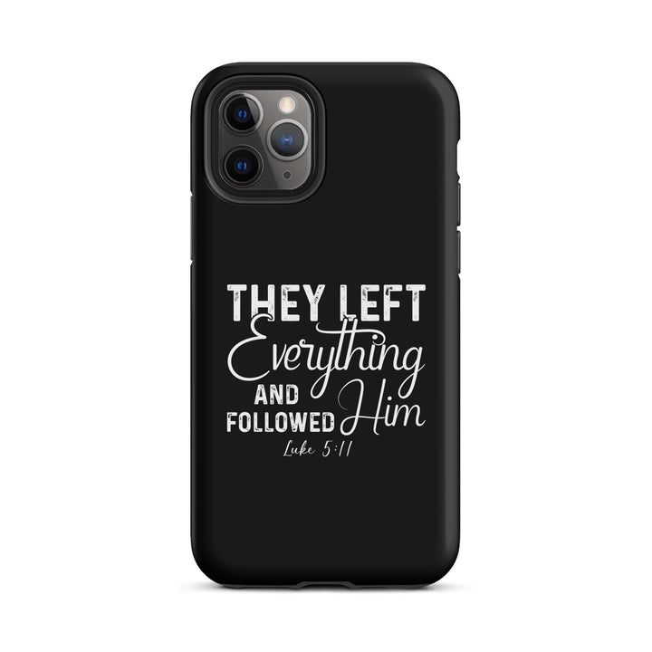 Christian Phone Case Left Everything Black for iPhone® iPhone® Phone Cases Matte iPhone 11 Pro 