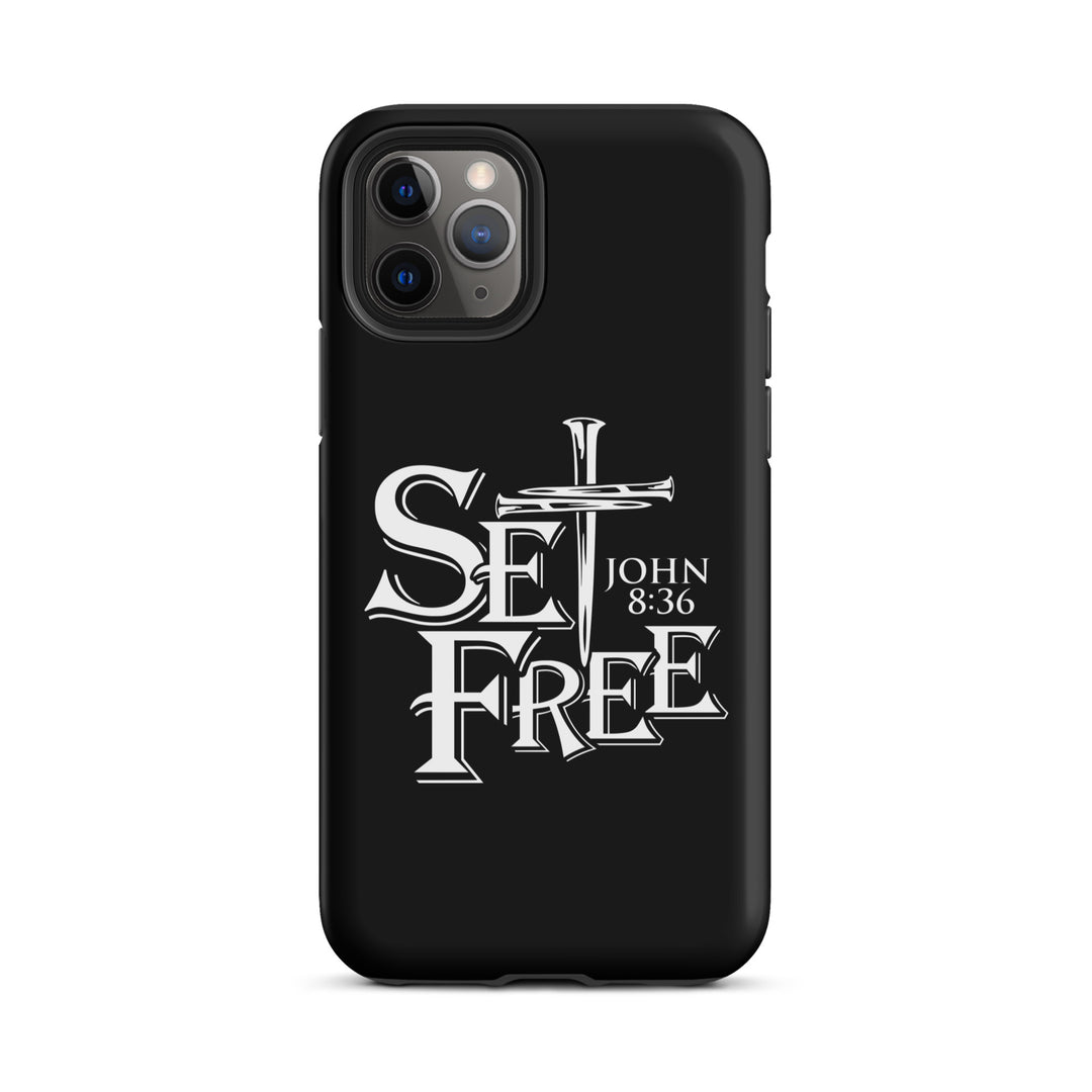 Christian Phone Case Set Free Black for iPhone® iPhone® Phone Cases Matte iPhone 11 Pro 