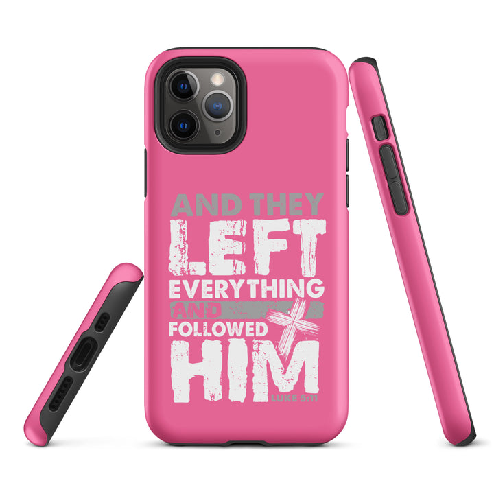 Christian Phone Case Left Everything Cross Pink for iPhone® iPhone® Phone Cases   