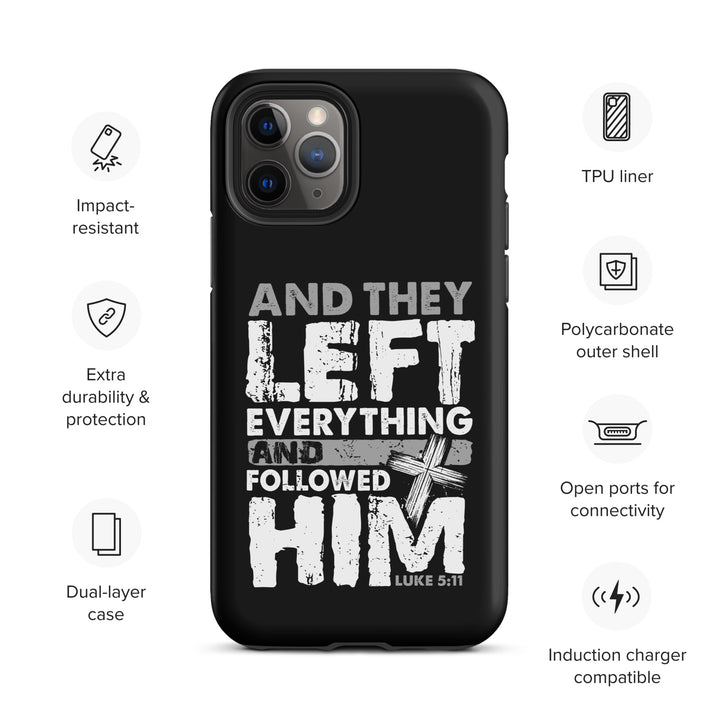 Christian Phone Case Left Everything Cross Black for iPhone® iPhone® Phone Cases   