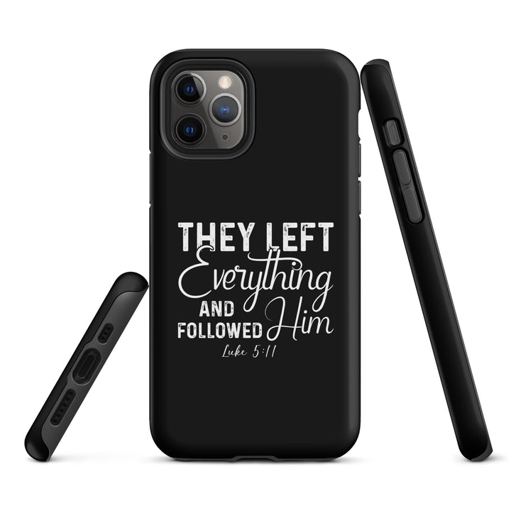 Christian Phone Case Left Everything Black for iPhone® iPhone® Phone Cases   