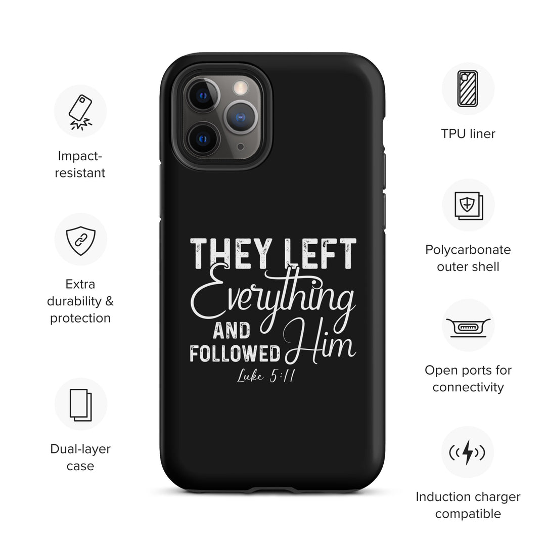 Christian Phone Case Left Everything Black for iPhone® iPhone® Phone Cases   