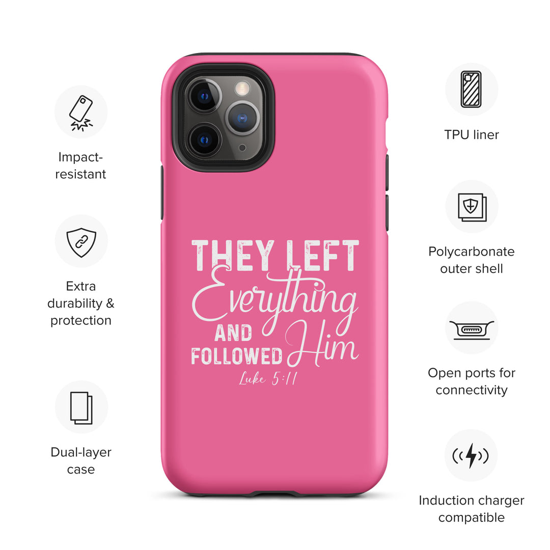 Christian Phone Case Left Everything Pink for iPhone® iPhone® Phone Cases   