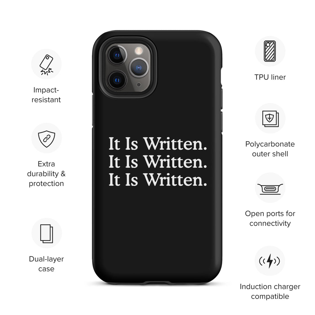 Christian Phone Case It Is Written Black for iPhone® iPhone® Phone Cases   