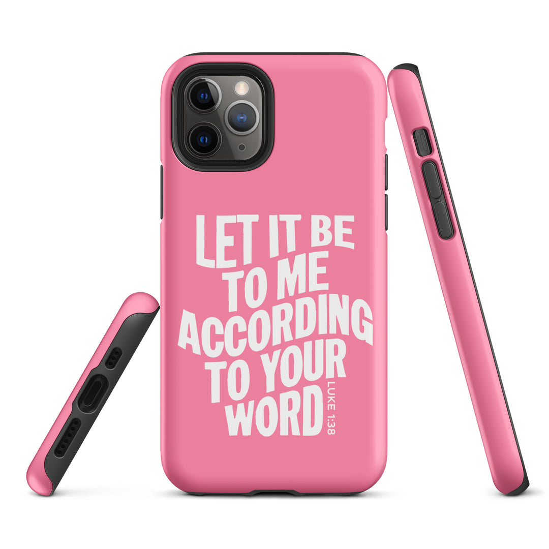 Christian Phone Case According To Your Word Pink  for iPhone® iPhone® Phone Cases   