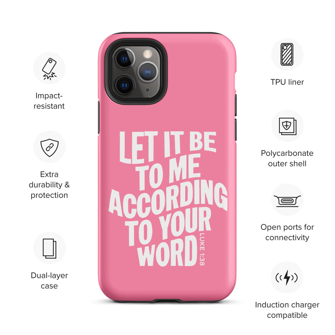 Christian Phone Case According To Your Word Pink  for iPhone® iPhone® Phone Cases   