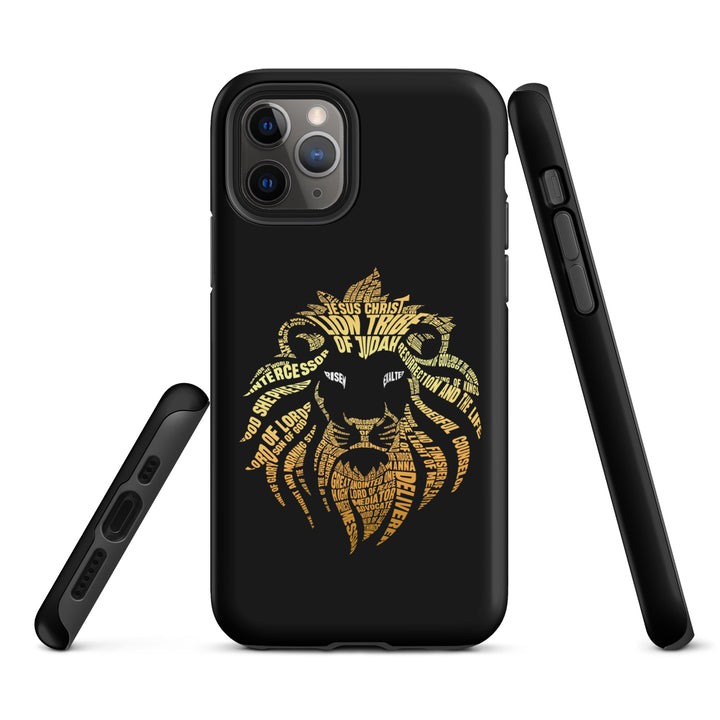 Christian Phone Case Lion Word Cloud Black for iPhone® iPhone® Phone Cases   