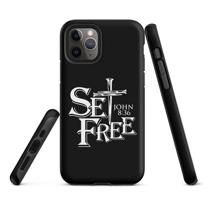 Christian Phone Case Set Free Black for iPhone® iPhone® Phone Cases   