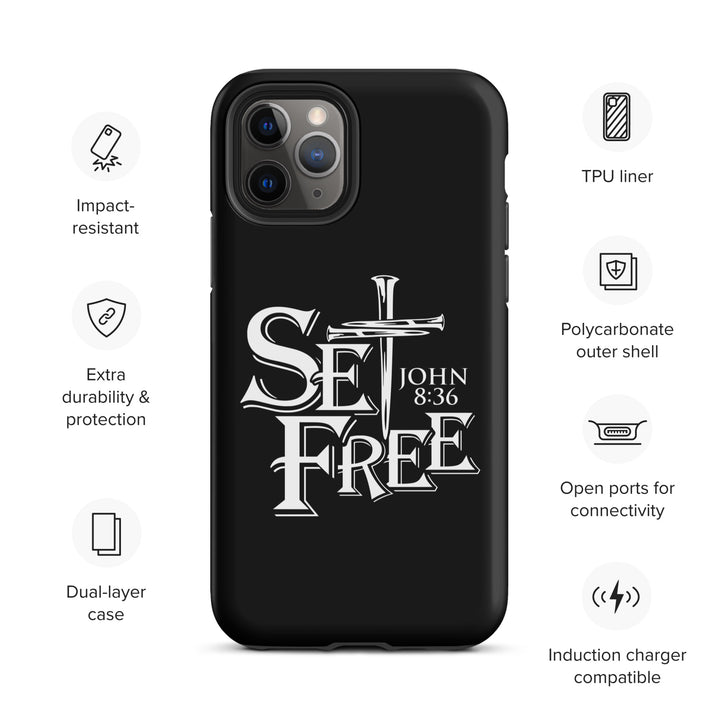 Christian Phone Case Set Free Black for iPhone® iPhone® Phone Cases   