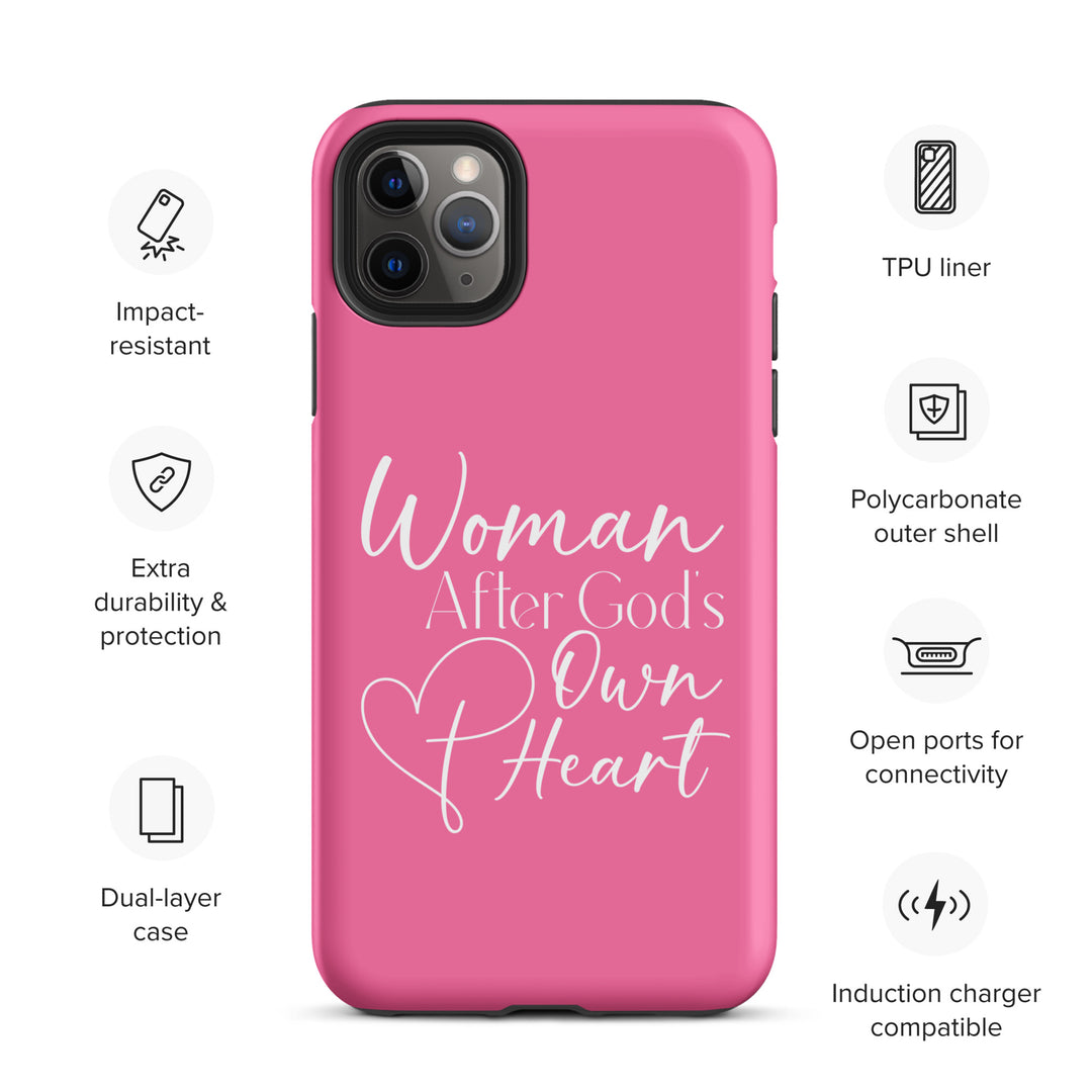 Christian Phone Case Woman After God's Heart Pink for iPhone® iPhone® Phone Cases   