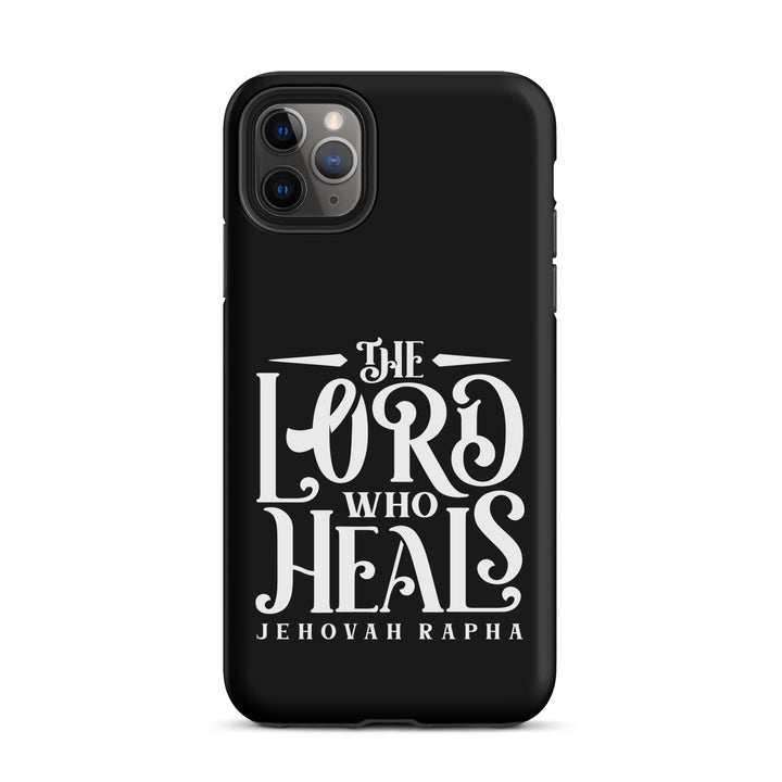 Christian Phone Case The Lord Who Heals Black for iPhone® iPhone® Phone Cases Matte iPhone 11 Pro Max 