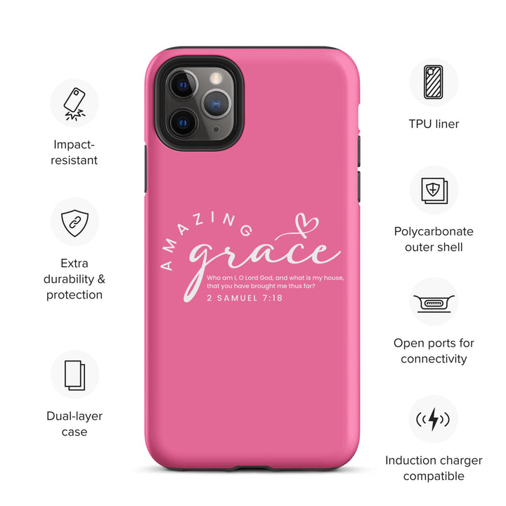 Christian Phone Case Amazing Grace Pink for iPhone® iPhone® Phone Cases   