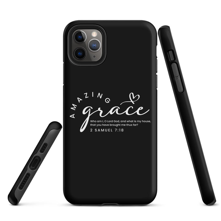 Christian Phone Case Amazing Grace Heart Black for iPhone® iPhone® Phone Cases   