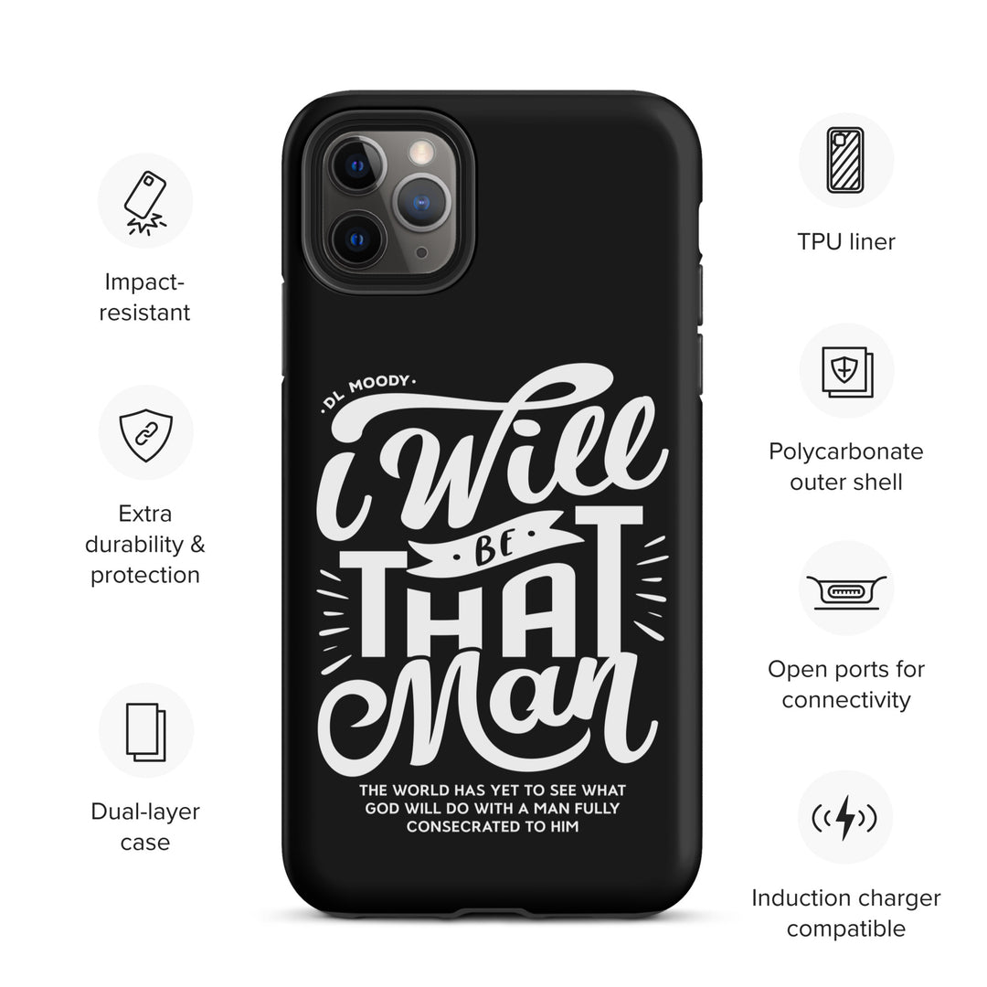 Christian Phone Case I Will Be That Man Black for iPhone® iPhone® Phone Cases   