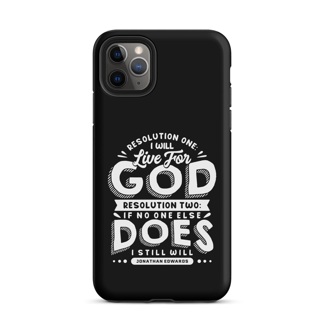 Christian Phone Case Live For God Black for iPhone® iPhone® Phone Cases Matte iPhone 11 Pro Max 