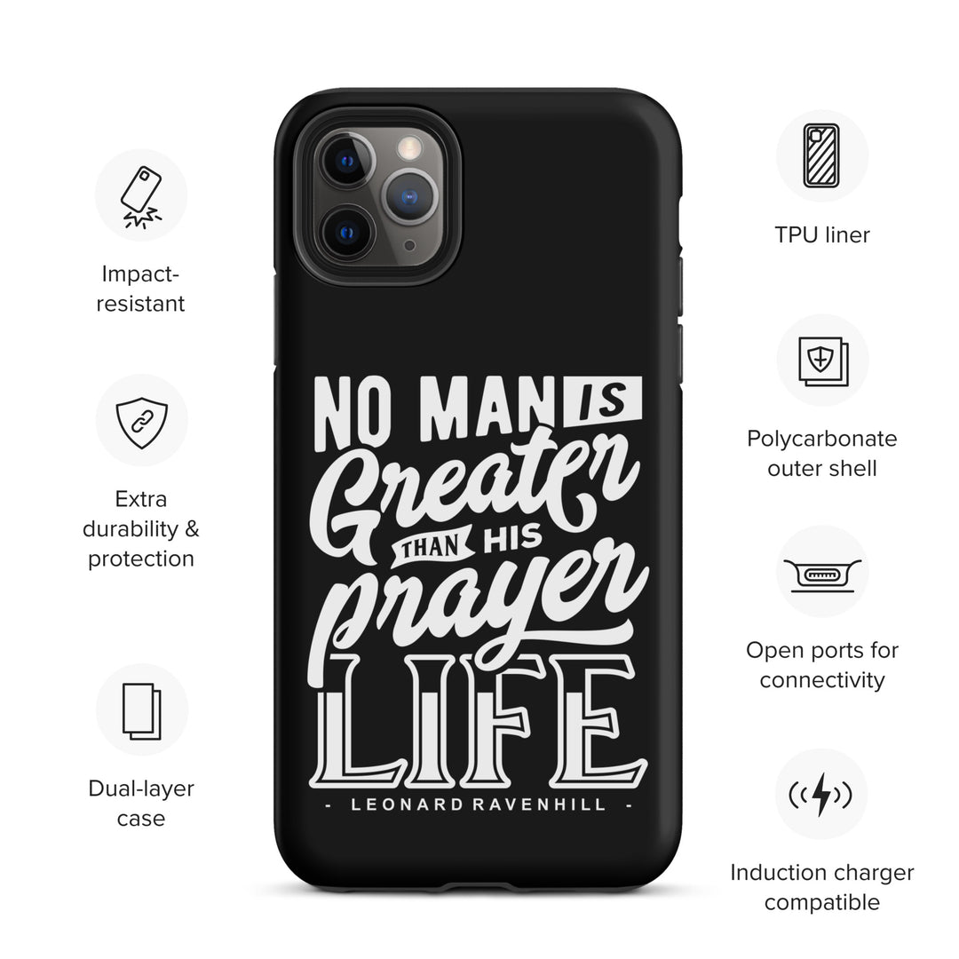 Christian Phone Case Prayer Life Black for iPhone® iPhone® Phone Cases   