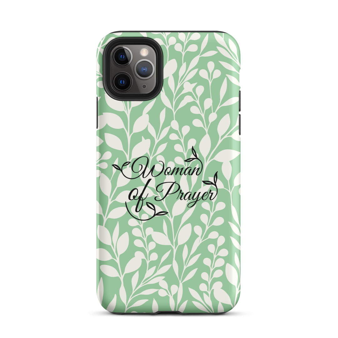 Christian Phone Case Woman of Prayer Green for iPhone® iPhone® Phone Cases Matte iPhone 11 Pro Max 