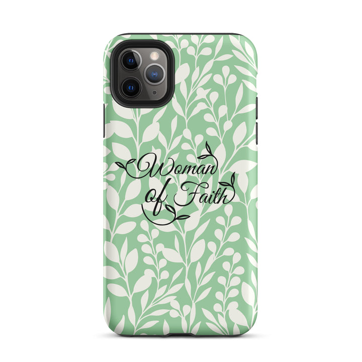 Christian Phone Case Woman of Faith Green for iPhone® iPhone® Phone Cases Matte iPhone 11 Pro Max 