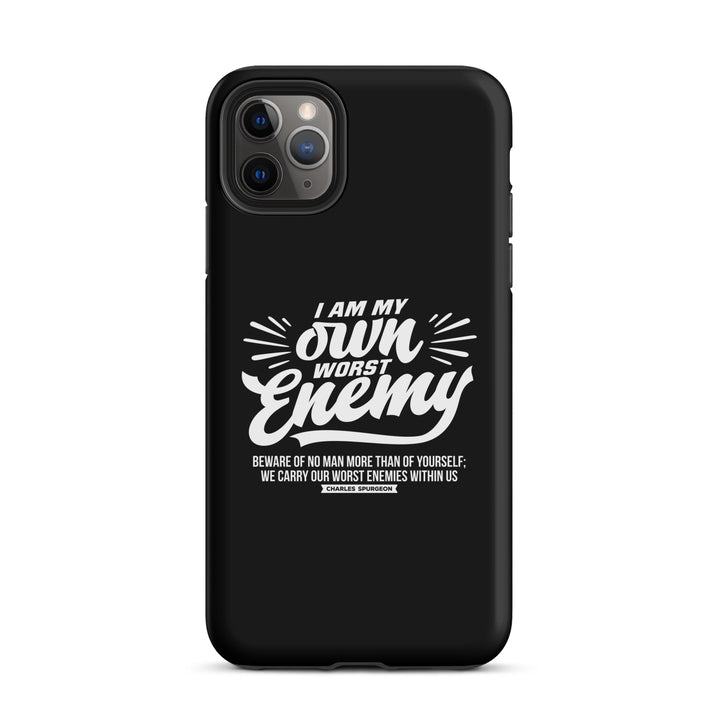 Christian Phone Case Worst Enemy Black for iPhone® iPhone® Phone Cases Matte iPhone 11 Pro Max 