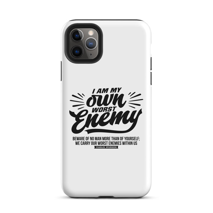 Christian Phone Case Worst Enemy White for iPhone® iPhone® Phone Cases Matte iPhone 11 Pro Max 