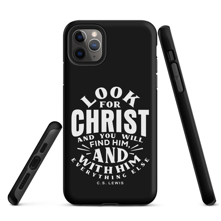 Christian Phone Case Look For Christ Black for iPhone® iPhone® Phone Cases   