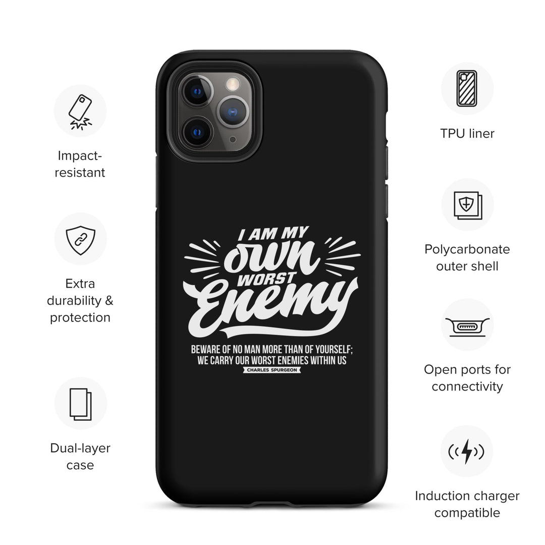 Christian Phone Case Worst Enemy Black for iPhone® iPhone® Phone Cases   